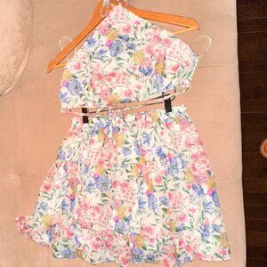 Lulu's Two Piece Top And Skirt Set Outfit - Size Small